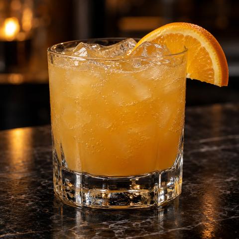 Illustration of a Amaretto Fizz